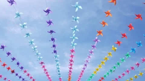 Small windmills Stock Footage 229690899