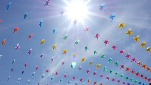 Small windmills Stock Footage 229690906