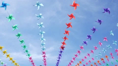 Small windmills Stock Footage 229690912