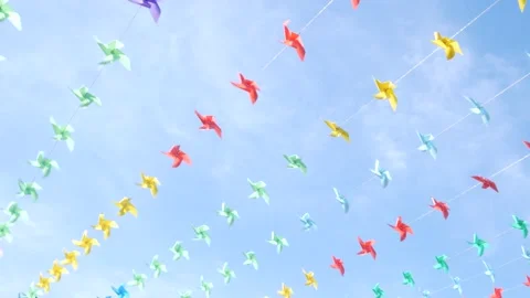 Small windmills Stock Footage 229690936