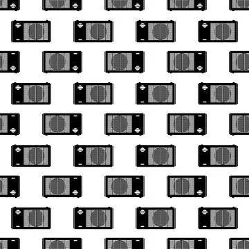 Small window air conditioner pattern seamless vector Stock Illustration
