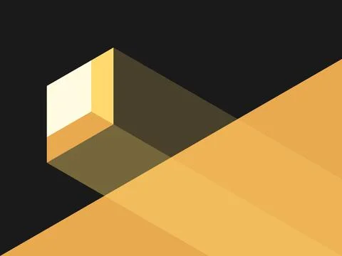 Small window, bright light. Stock Illustration