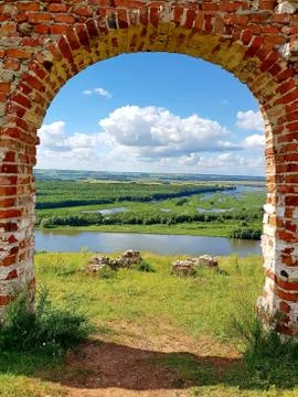 Small window in nature Foto stock