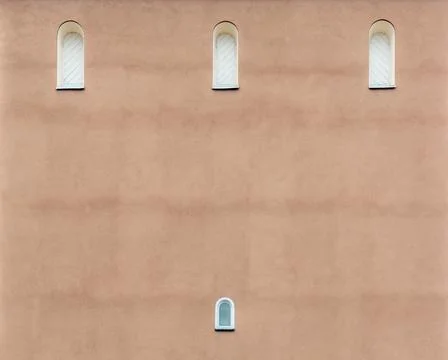 Small windows on large facade Stock Photos