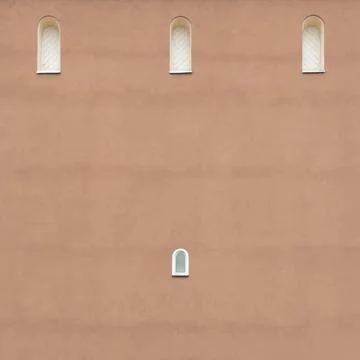 Small windows on large facade Stock Photos
