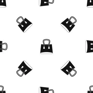Small woman bag pattern seamless black 스톡 일러스트