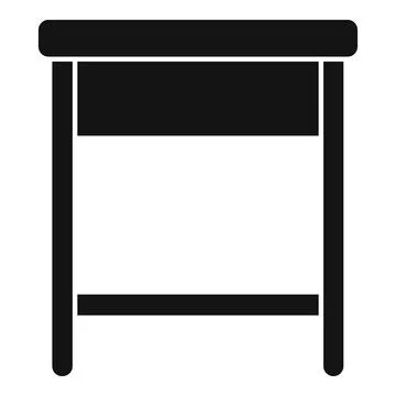 Small wooden table with shelf being simple furniture Stock Illustration