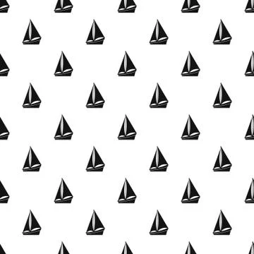 Small yacht pattern, simple style Stockillustratie