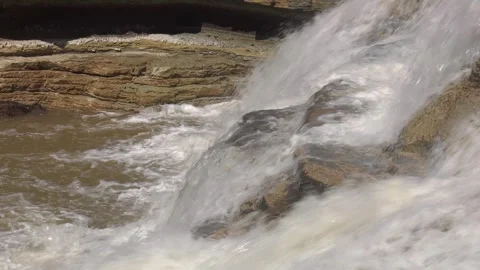 Small year round waterfall in Utah Stock Footage 260529092