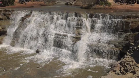 Small year round waterfall in Utah Stock Footage 260531576