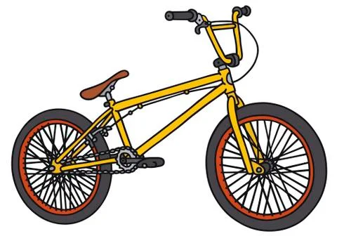 Small yellow bicycle Stock Illustration
