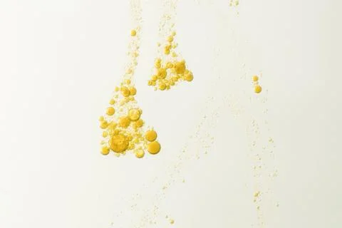 Small yellow bubbles Stock Photos