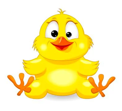 Small yellow chick Stock Illustration