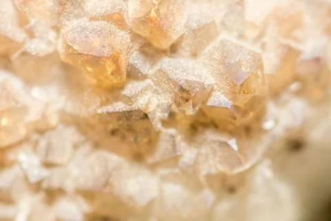 Small yellow crystals Stock Photos