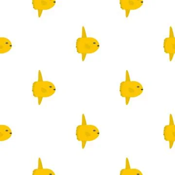 Small yellow fish pattern seamless Stockillustratie