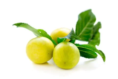 Small yellow plums. Stock Photos