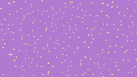 Small yellow specks float on a purple background. Stock Footage 235265303