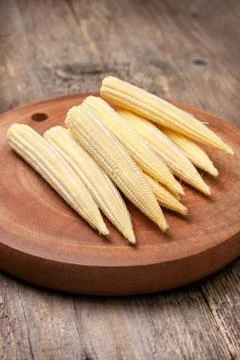 Small young corn cobs Stock Photos
