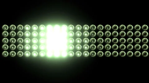 Smaller Flashing Light Wall With Bulbs Stock Footage 29873901