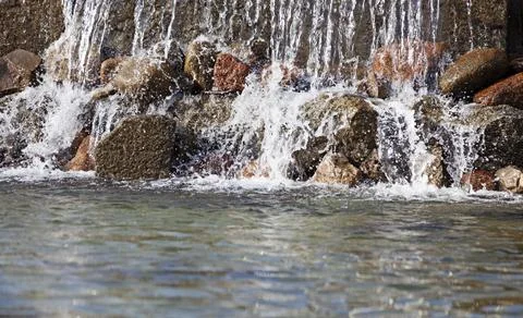Smaller waterfall with rocks Stock Photos