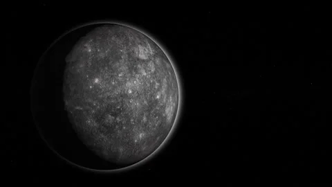 Smallest Planet in Our Solar System Mercury. Stock Footage 300383854