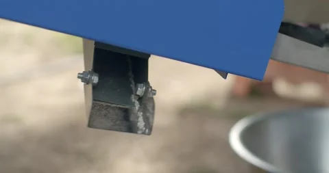 The smallest size of rice can be sorted by the rice milling machine. Stock Footage 278676534
