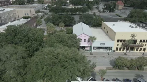 SmallTown Storefronts drone Video stock 162465952