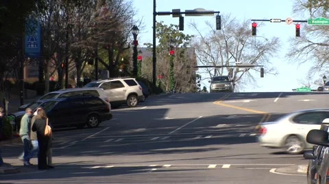 SmallTownTraffic Stock Footage 1044386