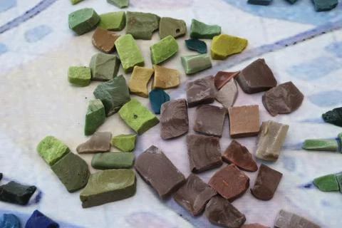 Smalt for mosaic work Stock Photos