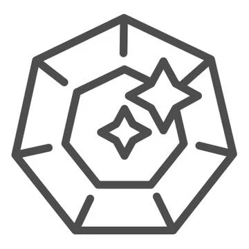Smaragd line icon. Gemstone vector illustration isolated on white. Jewelry イラスト素材