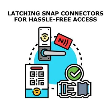 Smart access control system concept providing hassle free entry Stock Illustration