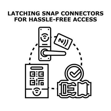 Smart access control system concept providing hassle free entry Stock Illustration
