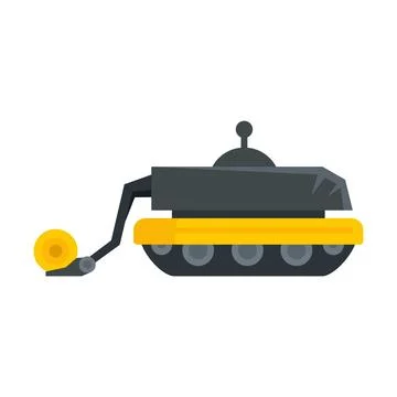 Smart agricultural robot icon flat isolated Illustrazione stock