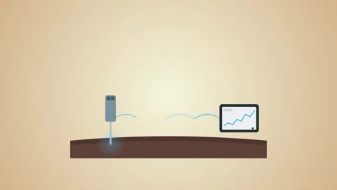 Smart Agricultural Soil Moisture Sensor Monitoring System with Data Transmi.. Stock-Footage 346130067