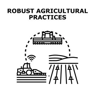 Smart agriculture management practices in modern farming Stock Illustration