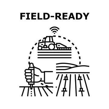 Smart agriculture system with advanced technology for farming Stock Illustration