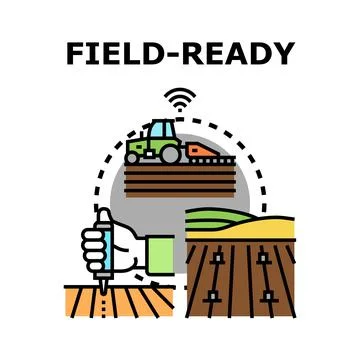 Smart agriculture system with advanced technology for farming Stock Illustration