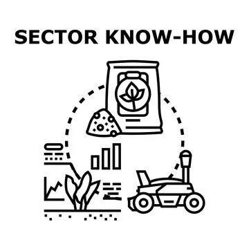 Smart agriculture technology developing crop know how 库存插图