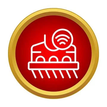 Smart agriculture tractor practicing precision farming technology Stock Illustration