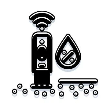 Smart agriculture wireless sensor system monitoring soil moisture Stock Illustration