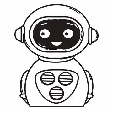 Smart AI Assistant Icon . Your Friendly Digital Chatbot Stock Illustration