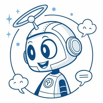 Smart AI Assistant Icon . Your Friendly Digital Chatbot Stock Illustration