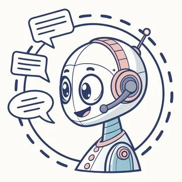 Smart AI Assistant Icon . Your Friendly Digital Chatbot Stock-Illustration