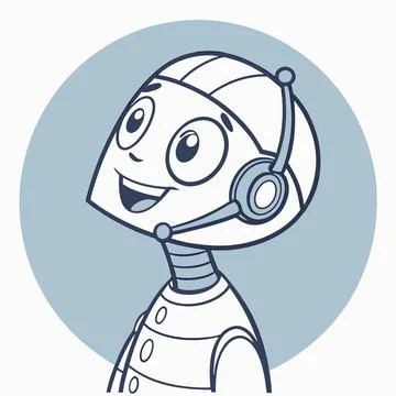 Smart AI Assistant Icon . Your Friendly Digital Chatbot Stock-Illustration
