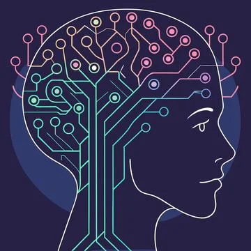 Smart AI Assistant Icon . Your Friendly Digital Chatbot Stock-Illustration