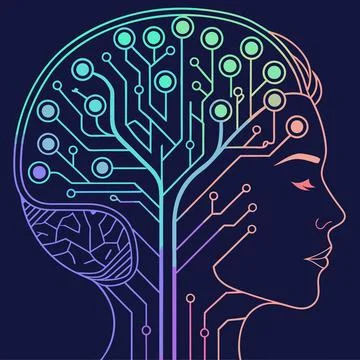 Smart AI Assistant Icon . Your Friendly Digital Chatbot Stock Illustration