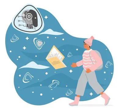 Smart AI People Artificial intelligence Chatbot Stock Illustration