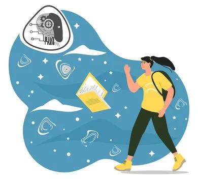 Smart AI People Artificial intelligence Chatbot Stock Illustration