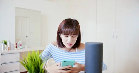 Smart AI speaker concept Stock Footage 102814361