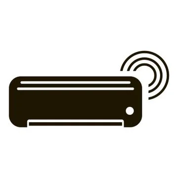 Smart air conditioner icon, simple style Ilustração Stock